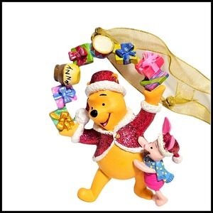 Danbury Mint Disney Winnie‎ the Pooh Christmas Ornament with Piglet and Presents